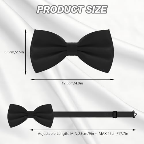 AHLPO Elegante Herren Fliege - Hochwertig, Mit Haken Verstellbar, Fliege Anzug für Hochzeit Party Feiern Büro Geschenk, Fliegen für Herren Damen Jungen