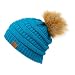 Hatsandscarf CC Exclusives Unisex Ombre Ribbed Confetti Knit Beanie with POM (HAT-43) (Teal)