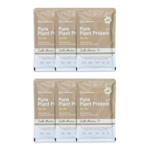 Image of Plant Protein for Women - Coffee Flavour | Pea Protein Powder Trial Pack | Digestive Blend, Antioxidant Berry Mix & Monk Fruit | Clean Plant Protein for Hormonal Health, Digestion & Energy | 30g x 6 Servings