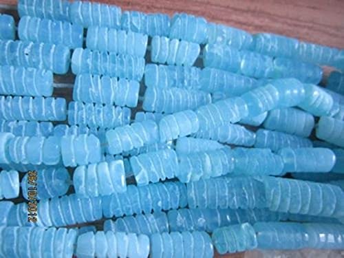 Perles tube opale péruvienne rang 13 pouces pour enfilage collier