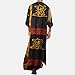 RTTUIOP Kaftan for Men Thobe Muslim Clothes Kurta Robe Nightgown Tunic Casual Beach Tee Shirts Long Sleeve Plus Size Crew-Neck Solid Color Tshirts Comfort with Pockets Soft Tshirts Black