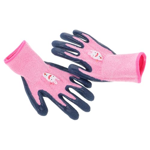 TOVINANNA Grippy Boys and Girls Riding Gloves 2 Pack Garden Work Gloves Material for Toddlers Waterproof Machine Washable