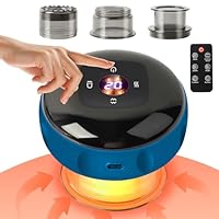 【5-in-1-Schröpftherapiegerät】Schröpfgerät kombiniert Schröpfen, Gua Sha und Aufwärmen in einem. Elektrisches schröpfgerät kommt mit 3 verschiedenen Ersatzkanistern und 1 Fernbedienung (Unter dem Fach), nutzt die fortschrittliche PI-Konduktionsheiztec...