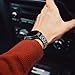 Minfex Compatible with Samsung Galaxy Watch 42mm Band, 20mm Stainless Steel, Black