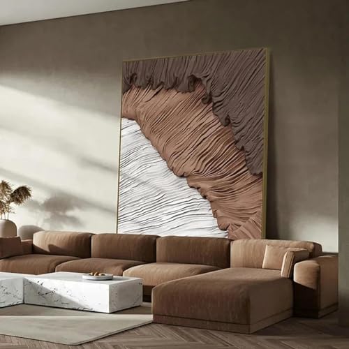 Peinture abstraite imprimée sur toile pour décoration de chambre moderne et salon chaleureux KEBIA