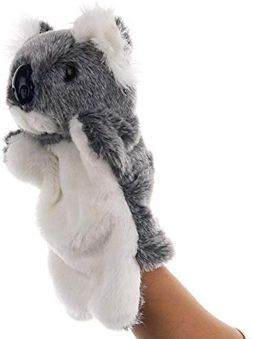 Koala Bear Hand Puppets Plush Animal Toys for Imaginative Pretend Play Stocking Storytelling Gray