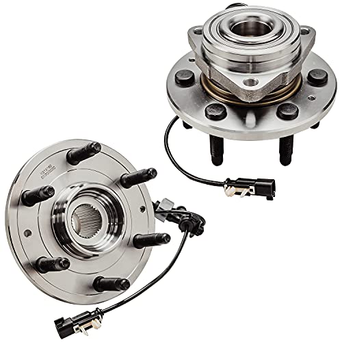 Detroit Axle - 4WD 2 Front Wheel Bearing Hub Assembly for 2014-2018 Chevy Silverado 1500 Sierra 1500 2015-2020 Suburban Tahoe GMC Yukon XL Cadillac Escalade 17-19 XTS w/ABS & 6-Lug