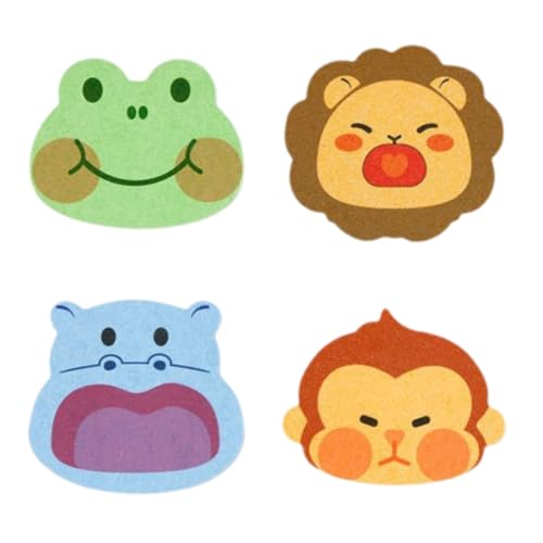 4 Piezas Esponja Baño Bebe,Esponja Baño Niños,Esponja Baño Infantil,Esponja Ducha Bebe,Esponja Ducha Niños,Esponja de Konjac para el Baño del Bebé,Esponjas Hidrófilas para Bebés