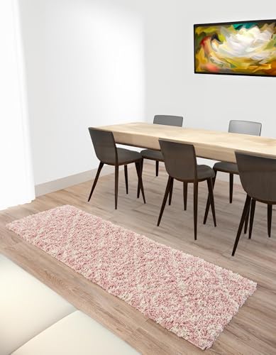 Tapete Lattice Shag 16 ft runner rosa claro miniatura 4