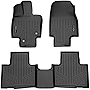 SMARTLINER Floor Mats 2 Row Liner Set Black Compatible with 2020-2022 Highlander (Fits with 2nd Row Bench or Bucket Seats with Center Console)