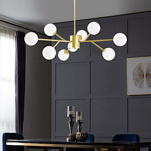 Lustre sputnik doré moderne éclairage suspendu 18 lumières - 8