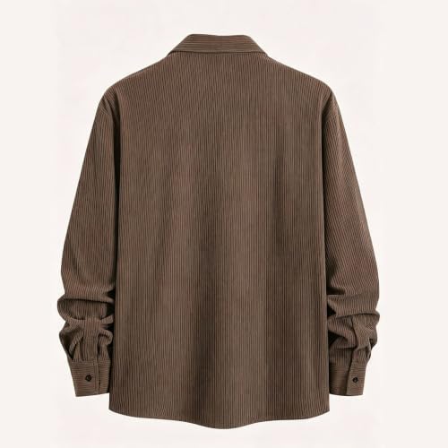 Carydety Work Jackets for Men Long Sleeve Corduroy Button Down Shirt Jacket - image 4