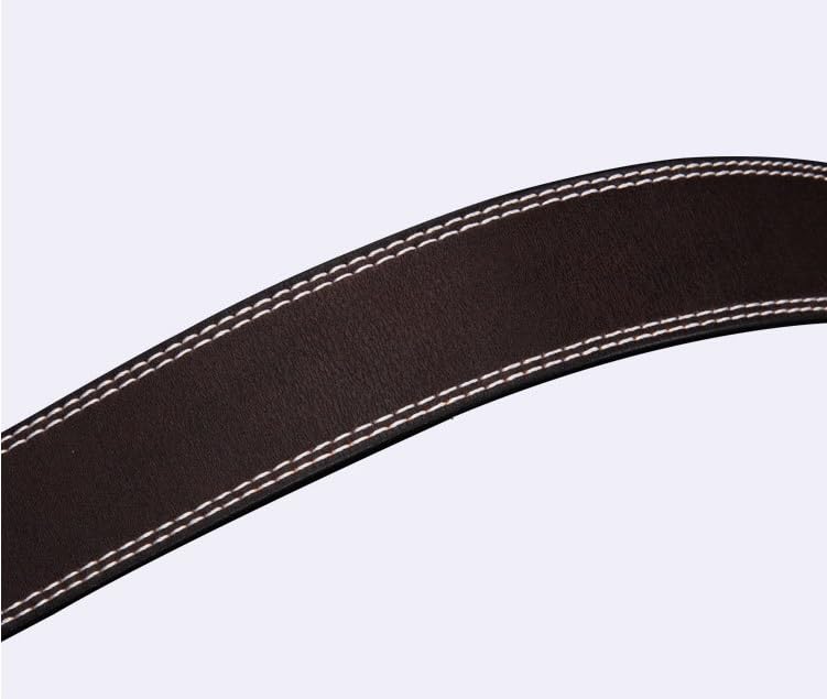Cinturón Ajustable de Cuero Genuino, Cuero Genuino for Hombres Hebilla de Calidad Jeans Cinturones Casuales cinturón Vaquero de Negocios Masculino(Black,120)
