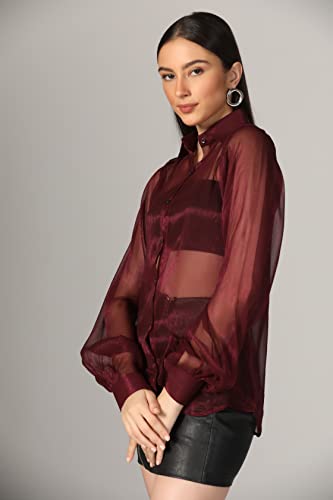 Image of GRECIILOOKS Shirt for Women | Women Shirt | Long Shirt for Women | Shirt Tops for Women | Oversized Shirt for Women