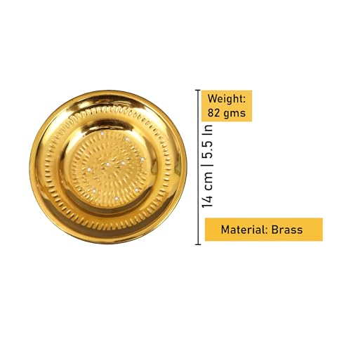 Image of Putrika Traditional Handcrafted Brass Utensil Pongal Pot Sipple Plate|Cookware|Sankranthi Festival|Plate with Holes(Small Sipple Plate)