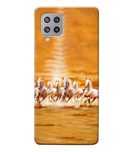 Image of Horse Running Painting Printed Hard Back Case Cover Compatible for Samsung Galaxy M42 5G (Multicolor) - D1667