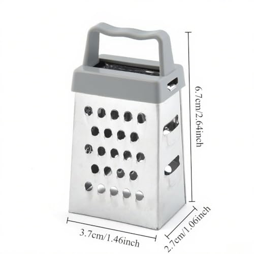 HeCotia 2Pcs Mini Rallador de Queso Acero Inoxidable miniatura 3