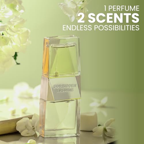 Image of Forbidden Jasmine Long-Lasting, Extrait De Parfum I Dual-Chamber with 2 scents I Premium Fragrance with Floral White Jasmine Notes I Unisex EDP from France I Gift for Man & Woman, 50ml