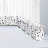 FORMA MODIFICABLE Y DISEÑO AJUSTABLE -Barrera de Seguridad cama niño El tubo de deformación de rebote incorporado se puede doblar a voluntad, se puede doblar en una valla anti-caída de aprendizaje en forma de U, y también se puede transformar en un nuevo juguete en la cuna. La altura de la base se puede ajustar. Puedes ajustar la altura de la base según los diferentes grosores de tu colchón.
