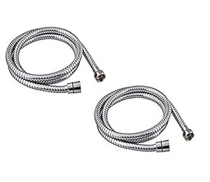 PEFKO (1.5 Meter) Stainless Steel Double-Buckle Flexible Health Faucet Hose Pipe, Hand Shower Hose Shower Tube, Flexible Tube, Faucet Pipe for Toilet, Health Faucet Tube for Bathroom (2)
