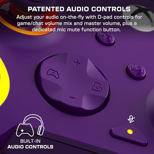 Image of Turtle Beach Afterglow Wave Wired RGB Gaming Controller for Xbox & PC | Xbox Series X|S, Xbox One, Customizable RGB Lighting, 2 Mappable Buttons, Hall-Effect Hair Triggers, Audio Controls, Purple