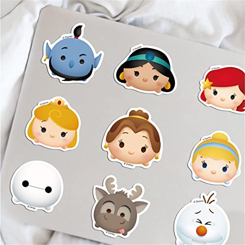 50Pcs Kids Disney Stickers Pack Cartoon Movie Decal Stickers Cute Cartoon Characters Stickers For Kids Girls Teens Adults Waterproof Vinyl Princess Stickers For Water Bottle Laptop Luggage (Mixed Cartoon) #TOP1