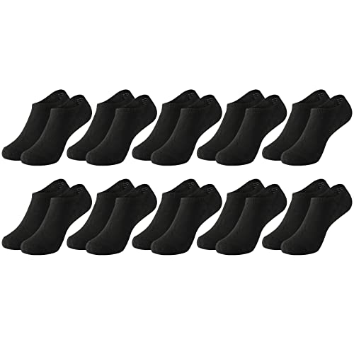 MOCOCITO 10 Paires Chaussettes Invisible Homme & Femme | Chaussettes de Sport | Socquettes Courtes(NOIR) XL,40-44 Cover