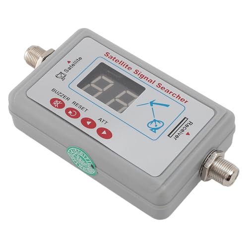 SUNGOOYUE Satellite Signal Finder, Wide Frequency Range 950 to 2150MHz with Buzzer Attenuation and Backlight Display, for Accurate Satellite Signal Detection and LNB Connection