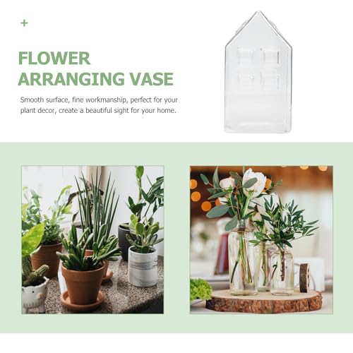 Vase transparent compact pour petits espaces et rebords de fenêtre étroits