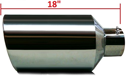 Exhaust Stainless Steel Bolt On Tip (4" Inlet 8" Outlet 18" Long) #TOP1