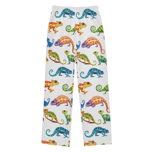 Pajama Pants Colorful Lizard Pattern Long Sleep Pants Lounge Bottoms