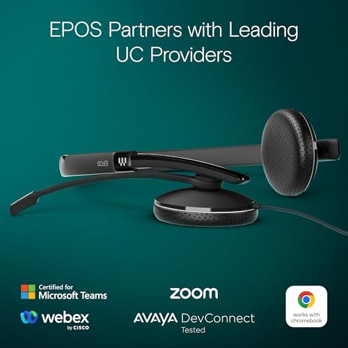 EPOS | SENNHEISER ADAPT 165T USB II (1000902) - 有線両耳ヘッドセット 3.5mm ジャック/USB-A 接続