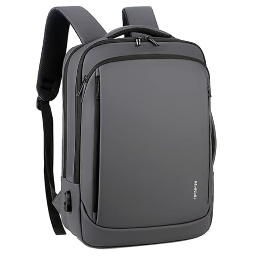 Mochila Masculina Executiva Antifurto Impermeável para Notebooks de Até 15.6 Polegadas de Premium Com Detalhes em Couro Legítimo com Capacidade de 28 Litros, IBMKIDS (Cinza)
