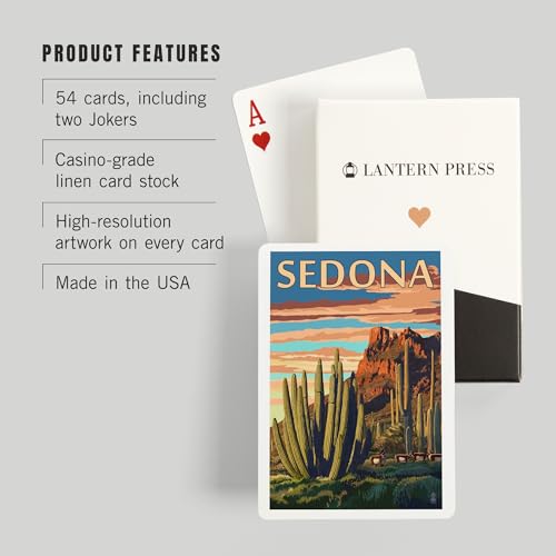 Lantern Press Sedona Arizona Naipes Poker 52 Cartas miniatura 3