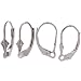4 Sterling Silver Leverback Fleur De Lis Earring Findings