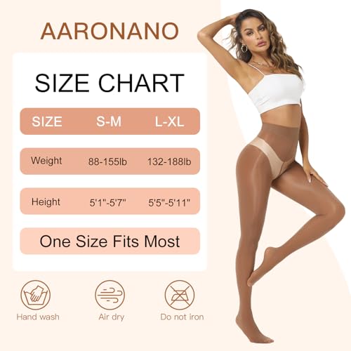 Image of Shiny Pantyhose for Women High Waist Silk Oil Shimmer Sheer Tights