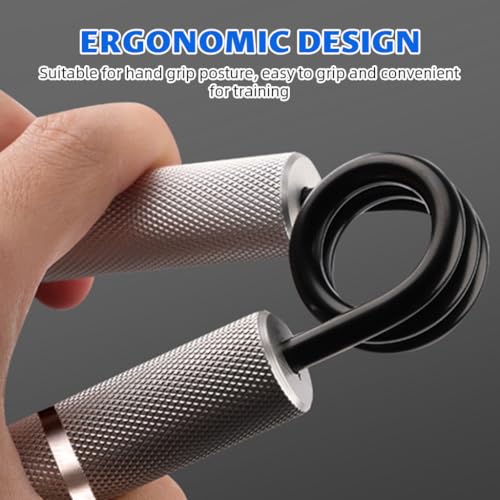 Image of Proberos Grip Strengthener 250LB, Heavy-Duty Aluminum Alloy Metal Spring Gym Hand Grip for Grip and Forearm Strength Training, Textured Anti-Slip Handles, Wrist Exercise Equipment | Boost Grip Power with Textured Anti-Slip Handles, Durable Metal Build, Everyday Gym Use