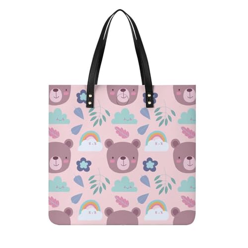 Sac à bandoulière ours rose arc-en-ciel grand format contre le manque de place