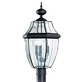 Sea Gull Lighting 8239-12 Lancaster Outdoor Post Lantern Outside Fixture, 24'' Height, Black