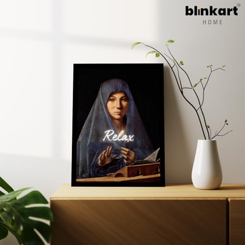 Image of BLINKART Framed Photo - Relax | Altered Art Theme | Motivational & Inspirational Wall Art Poster for Home, Bedroom, Living Room, Office, Hotel & Gifting - 12x8 Inch