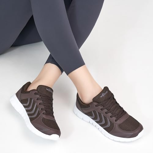 Image of DUOYANGJIASHA Lightweight Walking Shoes for Women: Comfortable & Breathable Mesh Fashion Sneakers for Daily Wear - Casual Non Slip Tennis Shoes for Workout Gym Travel