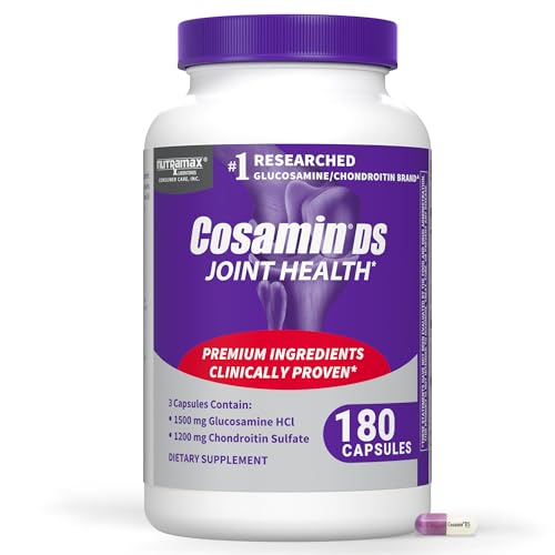 Nutramax Laboratories Cosamin DS Joint Health Supplement with Glucosamine & Chondroitin for Adult Men & Women Joint Supplement 180 Capsules