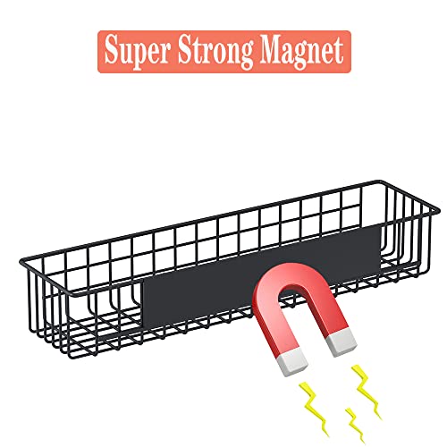 MILIJIA 2PCS Magnetic Storage Baskets for Refrigerator, Strongly Magnet Spice Rack, Fridge Storage Shelf, Great for Kitchen and Pantry - Thumbnail 3