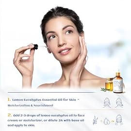 HIQILI Lemon Eucalyptus Oil, for Spary, Diffuser, Indoors, Outdoors, Garden, Yard, 100% Pure Natural - 1.01 Fl Oz