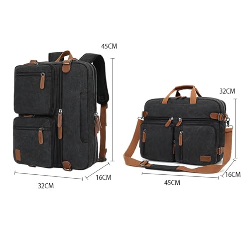 Mens Satchel Bag Crossbody 17 Inch Laptop, Vintage Crossbody Lightweight Shoulder Work Briefcases, Business Travel (Brown)2