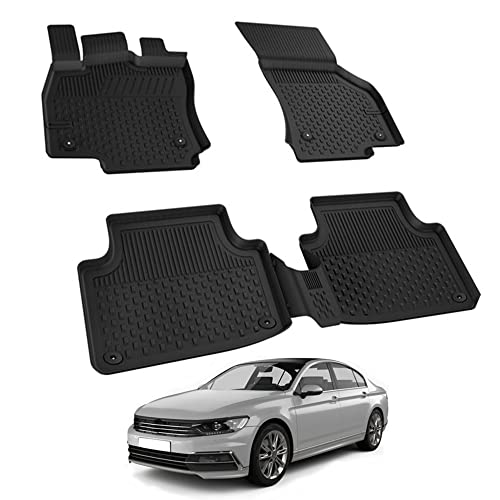 Auto Fußmatten Kompatibel mit VW Passat B8 2015-2022 Geruchlos 4.5D Passform Allwetter Automatten 5...