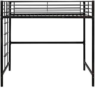 Bonnlo Metal Twin Loft Bed for Kids Space Saver Bed Frame, Black