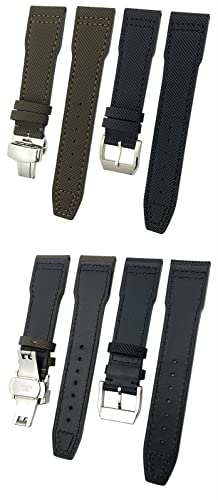 Bracelet de montre IWC Big Pilot nylon bleu et cuir de luxe