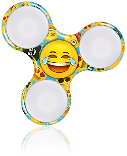 Kangaroo Emoji Led Fidget Spinner, Fun Gift Worthy Toy For Kids/Adults Perfect For Reducing Anxiety Relieving Boredom Work Stress, Kids With Adhd | Assorted Colors With Red Blue Green Flashing Lights #TOP3