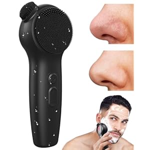 Facial Skin Care Products Men Women,Alyfini Electric Face Scrubber Cleaning Brush for Bathroom Shower,Power Exfoliating Face Wash Brush Cleaner Nose Blackhead Remover Tools for Dry Oily Sensitive Skin